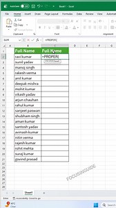 Excel PROPER Function – Capitalize Text Automatically #focusinguide #ExcelTips #ProperFunction #ExcelTutorial | Focusinguide