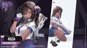 【NIKKE Motion Demonstration】 Naga uses SG: Elegant Nocturne. Naga protects her allies by restoring Cover and HP. When generating a shield, she increases her allies’ attack power, thus raising the squad’s overall combat power. #NIKKE #Naga | Goddess of Victory: NIKKE Philippines