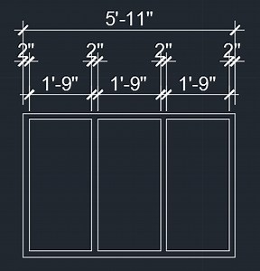 3 pane window problem