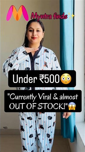 Unbelievable Myntra Finds! Budget Nightwear under 500! ✨ #shortsfeed #shorts