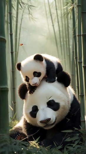 Cute Baby Panda playing with Panda | Cartoon Animation short