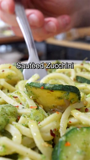 24K views · 436 reactions | Easy Sautèed Zucchini ⭐️ Get Recipe: https://theplantbasedschool.com/sauteed-zucchini/ Sautéing zucchini in a pan on the stove is a valuable cooking skill that anyone can master with little effort. Think of sautéed zucchini as much more than a simple side dish. You can serve it with pasta, pizza, or focaccia. ❤️ Nico & Louise #zucchini #sidedish | Hilltop Recipes | Facebook