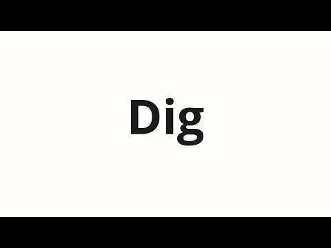 How to pronounce Dig