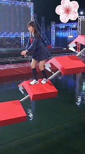 高校生がSASUKEに挑戦！惜しくも！？ #SASUKE #高校生#セーラー服 #制服