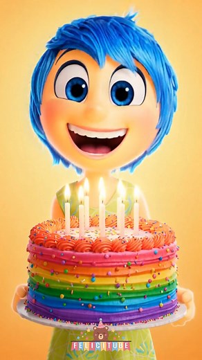 Que los Cumplas Feliz - Alegría de Intensamente - ¡Happy Birthday! - ¡Feliz Cumpleaños! Inside Out 2 Alegría, el personaje más luminoso de Intensamente (Inside Out), llega con una deliciosa torta de cumpleaños para cantar “Que los cumplas feliz” y llenar tu día de color, energía positiva y diversión. Un video especial para quienes aman Pixar y desean compartir un mensaje lleno de optimismo y felicidad en su cumpleaños. 🌈 Perfecto para felicitar a niños, amigos o familiares con el toque encantad