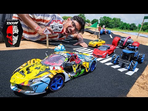 RC Car Racing Challenge on Mini Highway | Looser Will Eat JOLOCHIP🥵
