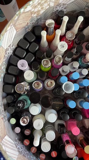 Colorful Nail Polish Collection Showcase
