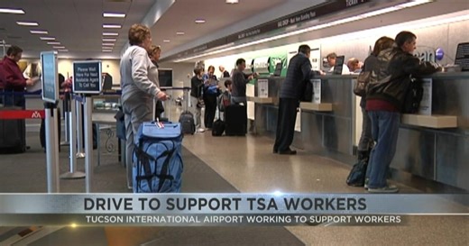 Tucson airport launches drive to support TSA staff working without pay during DHS funding lapse