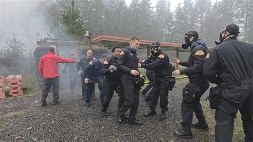 Last week, trooper cadets from the 122nd Trooper Basic Training Class (TBTC) completed CS (tear) gas mask confidence training. Recruits learned proper gas mask fit and use, then put that training into practice to build confidence, resiliency, and teamwork while gaining insight into real world conditions they, their teammates, and the public may experience. #YourWSP #RoadwayToYourFuture | Washington State Patrol