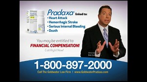 Goldwater Law Firm TV Commercial For Pradaxa Lawsuits