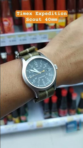 Timex Expedition Scout 40mm battery-operated analog watch with indigo backlight