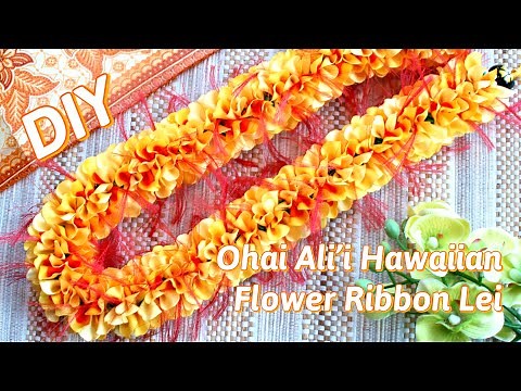 How To Make Ohai Ali'i Hawaiian Flower Ribbon Lei Part 1