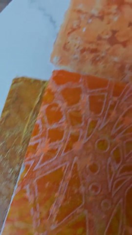 ORANGE - 10 Handprinted Transparent Papers - Approx. 8x10 - Etsy