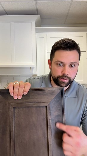 Latest door styles from our cabinet manufacturer. 1. Wren - door style - 6/10. Nice play on a shaker style but not groundbreaking. 2. Rosemary - Paint color - 8/10. Would be a really nice accent color. 3. Kone - Stain - 9/10 - Perfect missing color from our toolbox. Dark. Moody. Love it 4. Quinn - Door Style - 3/10. Doesn’t work in our area. Miters will open and close with seasonal changes in humidity. Nobody wants that. | Riverbend Kitchens