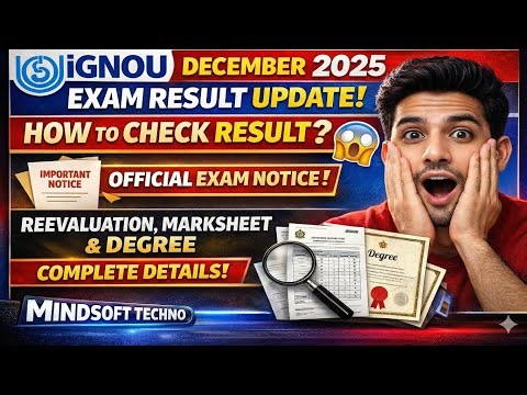 IGNOU December 2025 Exam Result OUT 😱 | How to Check Result | Revaluation, Marksheet & Degree Update