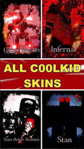 ALL COOLKID SKINS IN FORSAKENED #forsaken #roblox #butifyoucloseyoureyes #amnewbutnottheleast