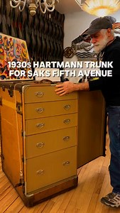 Incredible 1930s Pathfinder trunk by Hartmann Trunk Co. for Saks Fifth Avenue for sale! Direct Message (DM) for price. •Dimensions below• 📍Location: Olde Good Things, 333 West 52nd Street New York, New York 10019 📏 Dimensions: 22 in. W x 30 in. D x 40.5 in. H 🚛 Shipping everywhere! 🚢 #oldegoodthings #antiqueshop #antiquestore #antiques #antiquetrunk #trunk #saksfifthavenue #saksfifth #saksfifthave #steamertrunk #retaildisplay #clothingretail #menswear #menswearclothing #clothingdisplay #disp