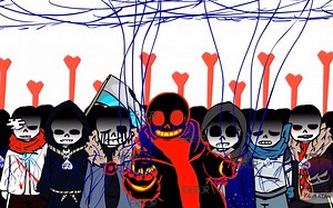 【Undertale】Ink VS Error 战斗动画 （作者：Yamata41）