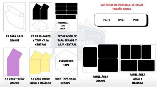 Exploding Box Digital File for 21 in Opening From Cut With Letter Size Sheet, 3 Levels Plus the Center With Svg, Pdf and Png. - Etsy