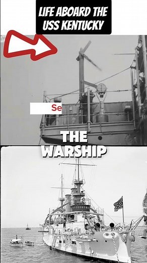 This footage, IWM 1132, released May 11 1916 shows life aboard the Battleship USS Kentucky