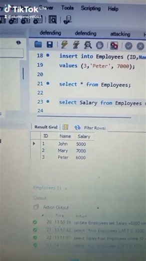 SQL command #dataanlysis #coding #dataextractor
