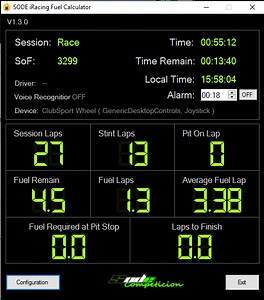 SODE iRacing Fuel Calculator: Compagnon ultime, surtout en VR ! | Objectif-Racing - SimRacing sur PC, PlayStation et Xbox One - Actualités et essais