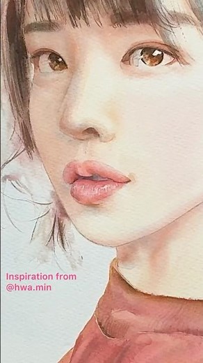 【水彩人物画】目が一気に上手く見える描き方5ポイント👁️✨#水彩人物画 #人物画 #watercolor #watercolorpainting #watercolorportrait #透明水彩