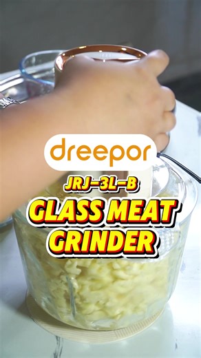 🥩 Glass Meat Grinder Durable, easy to clean, and perfect for fresh food preparation! #Dreepor #MeatGrinder #KitchenTools
