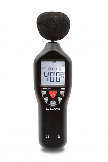 SoniChek™ Pro Professional Compact Sound Level Meter: Reads 30 to 130dBr, 31.5Hz to 8kHz Frequency Range - (3550)