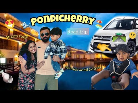 Pondicherry 🤩road trip with Golu ☺️fun time with family #keerthiakilesh 