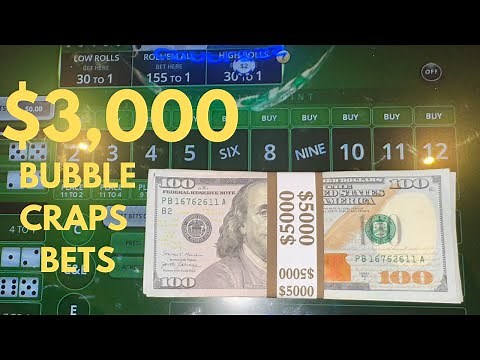High limit max bets crapless bubble craps— $10,000+ of action!