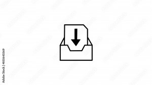 Incoming mail icon animation . Simple element Incoming mail symbol design. Can be used for web and mobile.