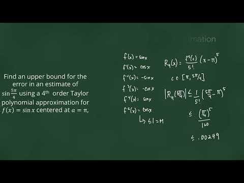 Error Estimates in Taylor Polymnomials- Some Examples