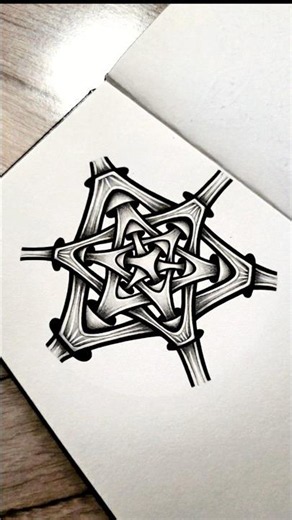 Zen Doddle tutorial, Easy zentangle, Easy Doodle, New pattern, How to draw triangle, 3D art