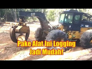 Alat Berat CAT 525c Wheel Skidder Logging Kayu Jadi Mudah