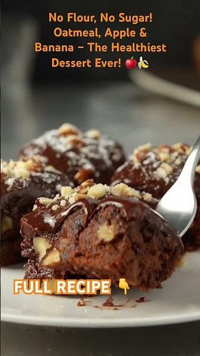 🍫 Healthy Oatmeal, Apple & Banana Cake