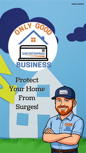 We protect more than your power. OGB installs whole-home surge protection that keeps your appliances, electronics, and peace of mind safe during power spikes. It’s affordable, it’s smart, and it’s one of those things you don’t appreciate until it saves you thousands. We think ahead. That's OGB. That is Only Good Business! #SurgeProtection #WholeHomeSurge #HoustonElectrician #PowerProtection #OGBElectric #OnlyGoodBusiness #OGB | OGB Enterprises LLC | Facebook