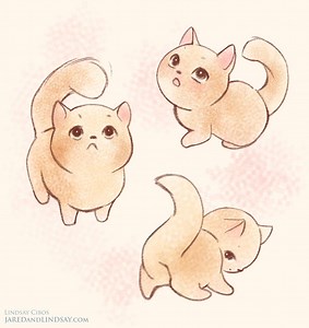Chibi Cat Poses Drawing