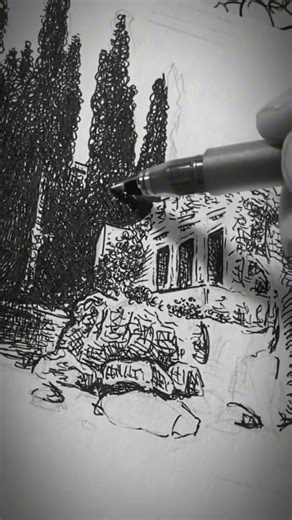 Scribbled Arnold Böcklin's The Isle of the Dead