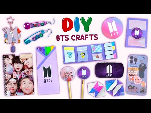 16 DIY BTS CRAFTS - Army Craft Ideas - BTS School Supplies and more...