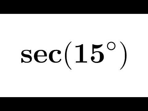 sec15 | sec(15)| secant of 15 degree