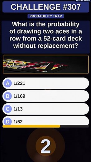 Probability Puzzle: Guessing 1/221? 🤔 Ace Card Challenge!