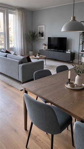 Cool Tones, Warm Home: A Blue-Gray Room Transformation #shorts #interiordesign #home #roommakeover
