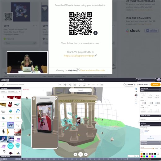Blippar took UX design to another level by showcasing 3D user interaction within Blippbuilder and WebAR with a live demo at the The UX Conference 2023 in London. Easily create immersive spatial designs in AR using our no-code 'AR for All' Blippbuilder platform. Amazing work Jagoda Wrobel 🙌🙌🚀 #buildar #augmentedreality #uxconference | Blippar