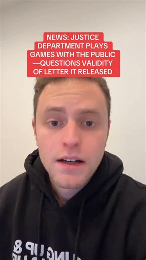 Aaron Parnas on Instagram: "The Justice Department released the letter without any context, allowed it to spread like a wildfire, and is now saying it is looking into the “validity” of the letter. This is a complete mess and what happens when you release files without context or any wherewithal."