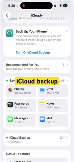 Turn on iCloud backup after updating #iOS