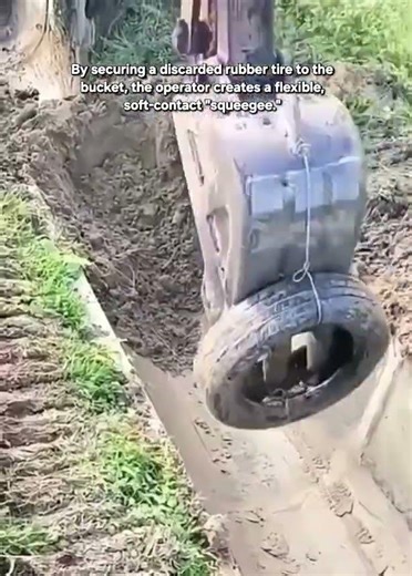 Using Recycled Tires for Precision Ditch Cleaning