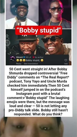 50 Cent Calls Bobby Shmurda “Stupid” For Defending Diddy #shorts #50cent #hiphop #rap