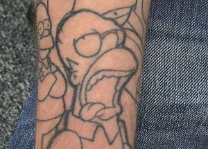 After two painstaking seven hour tattoo sessions and £500 later, this The Simpsons fan could well have a world record! 👏 | BBC Wiltshire