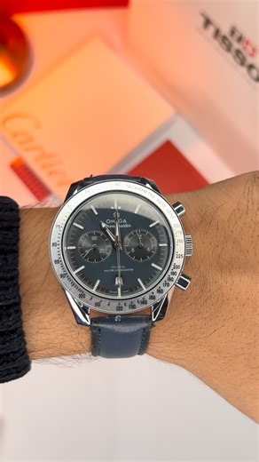 Varpali Online on Instagram: "Omg Speed-M (Black dial - Silver Case - Dark Brown Strap) All Chronograph working Date Working Master Lock Genuine Leather Strap Stainless Steel Case Water Resistant"